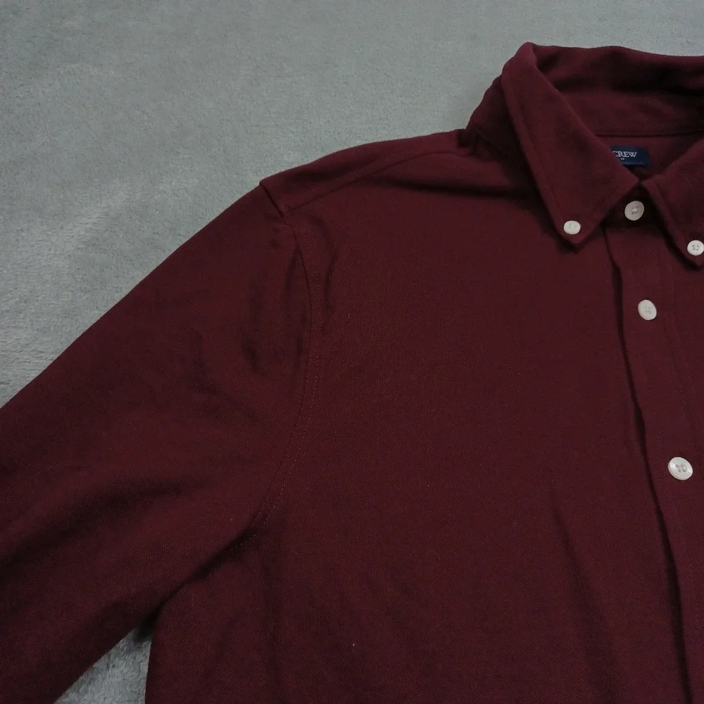 J Crew Shirt Mens Medium Red Button Up Preppy Long Sleeve Casual